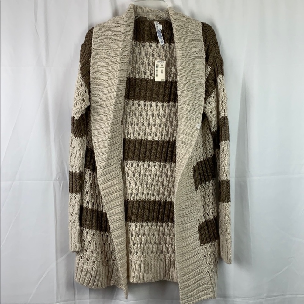 Women’s Brown Striped Cardigan